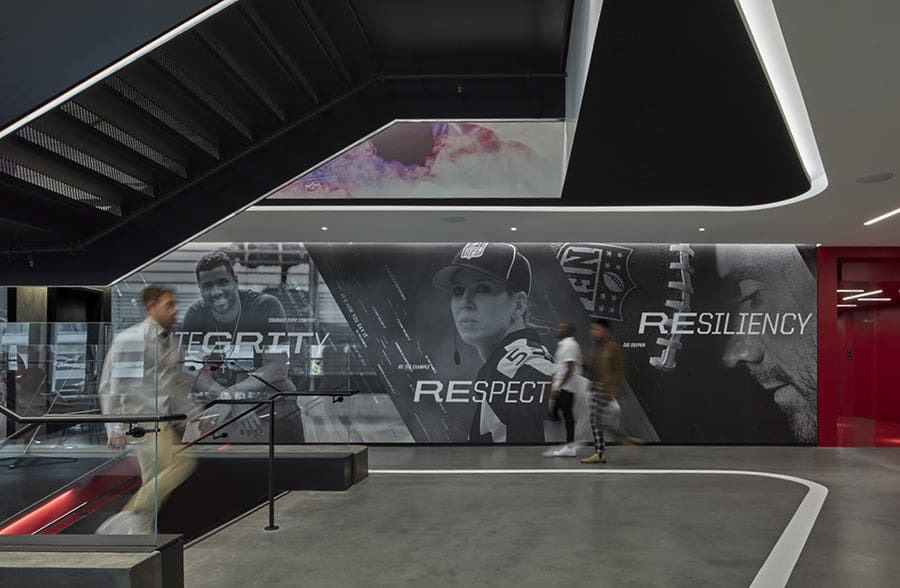 Athletic Wall Graphics for Fitness Room & Universities provided by Albert Basse Associates located in Boston, MA